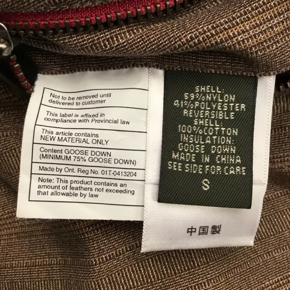 Eddie Bauer Brown Red Reversible Goose Down Feather Puffer Vest Large - Picture 6 of 6